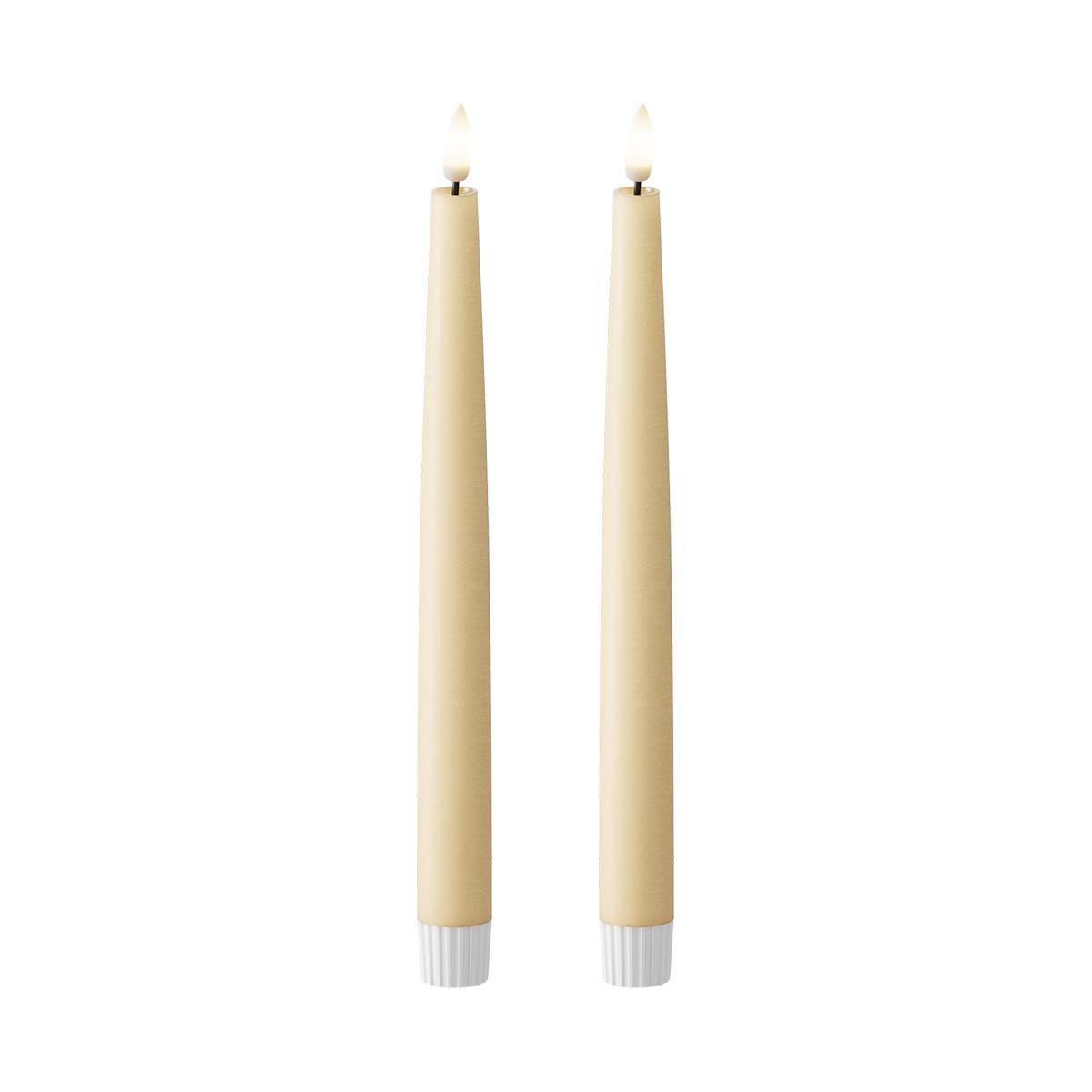 Light Caramel Taper Candle Shiny Pool 25cm (2pcs.)