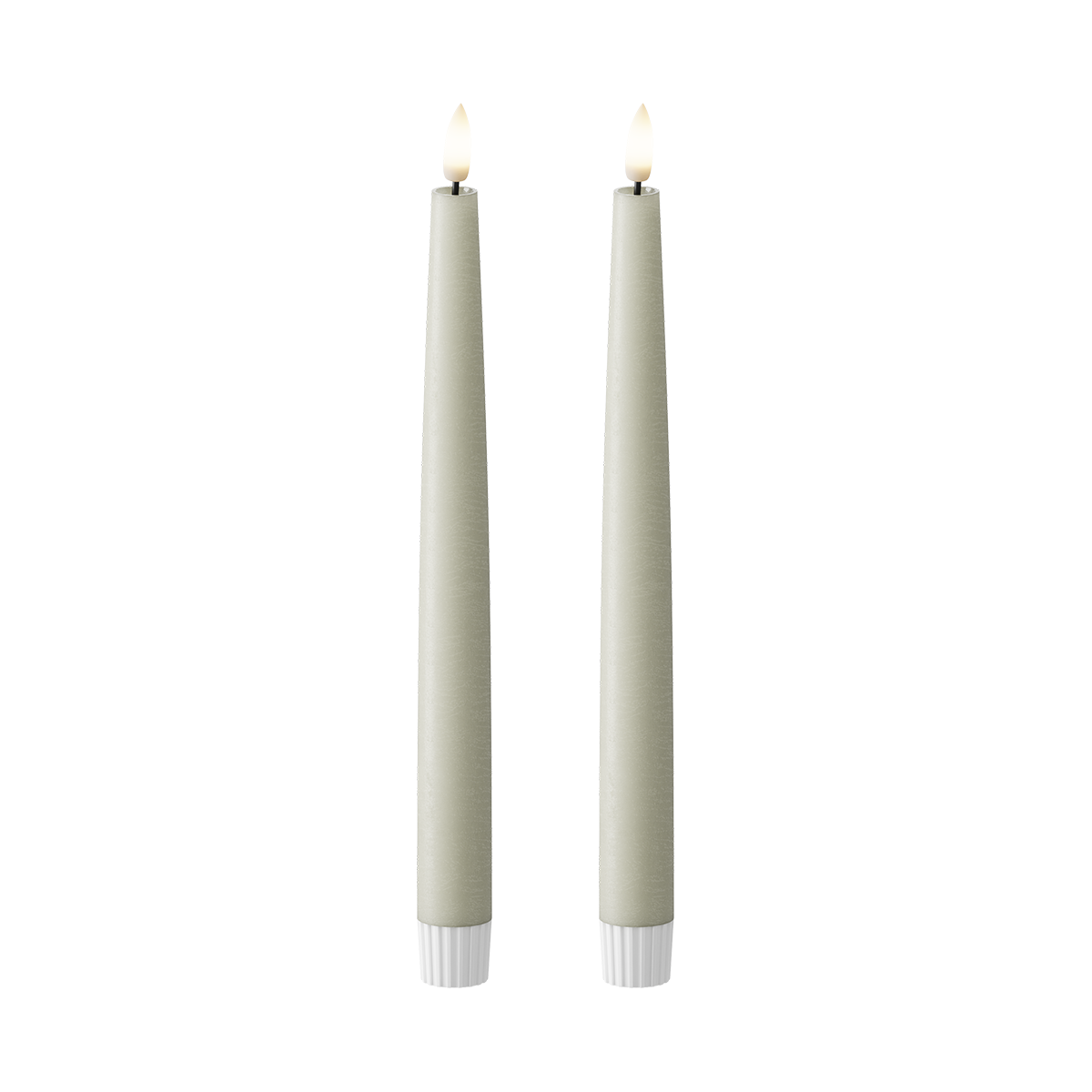 Sage Green Taper Candle Shiny Pool 25 cm (2 stk.)