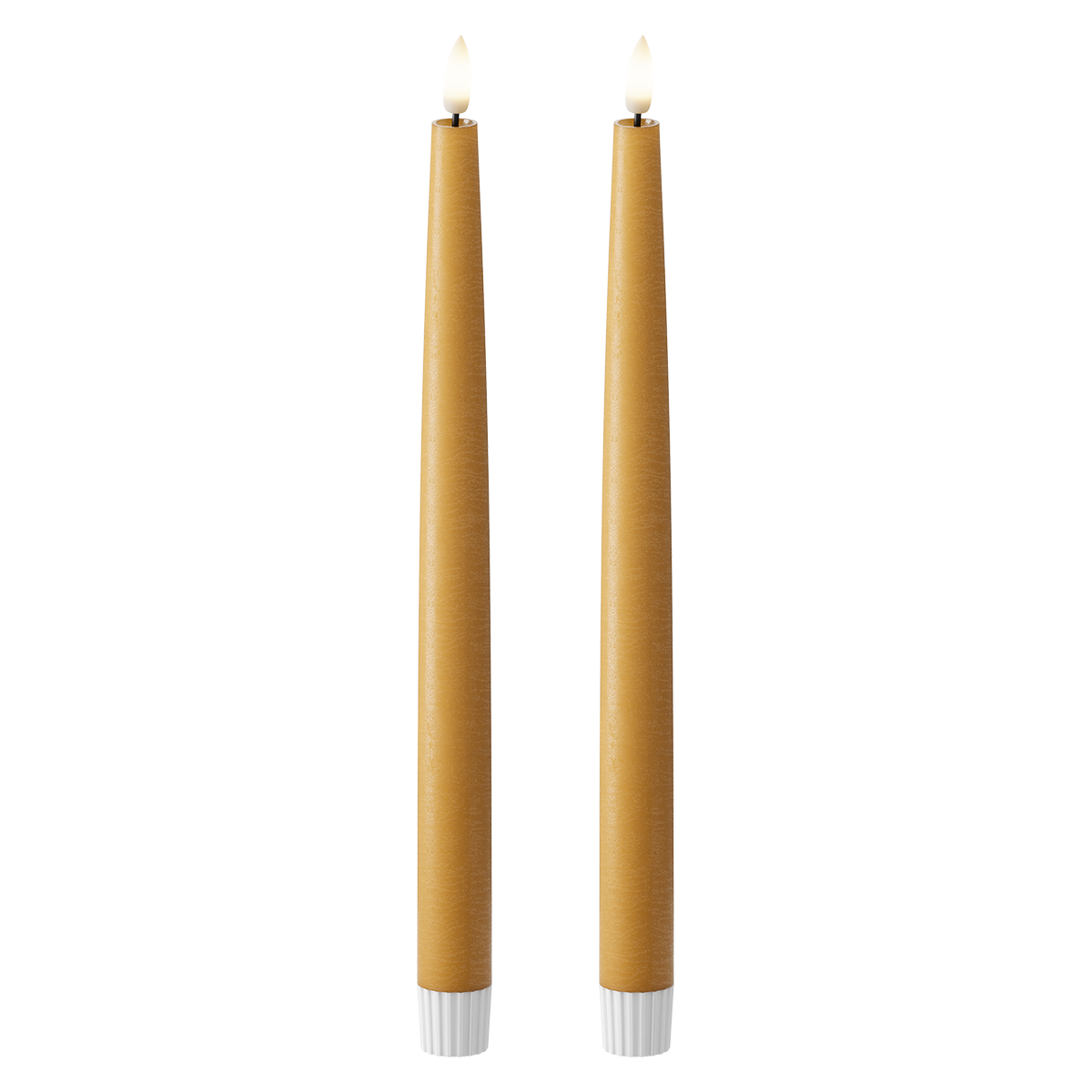 Curry Taper Candle Shiny Pool 29cm (2pcs.)