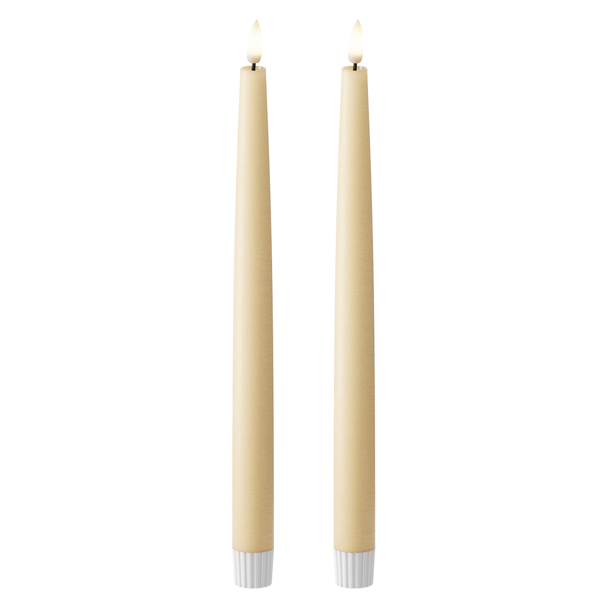 Light Caramel Taper Candle Shiny Pool 29cm (2pcs.)