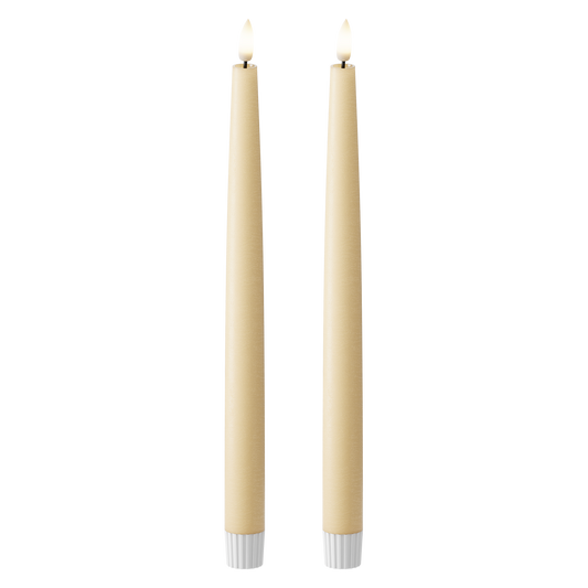 Lichte karamelconische kaars Shiny Pool 29cm (2st.)