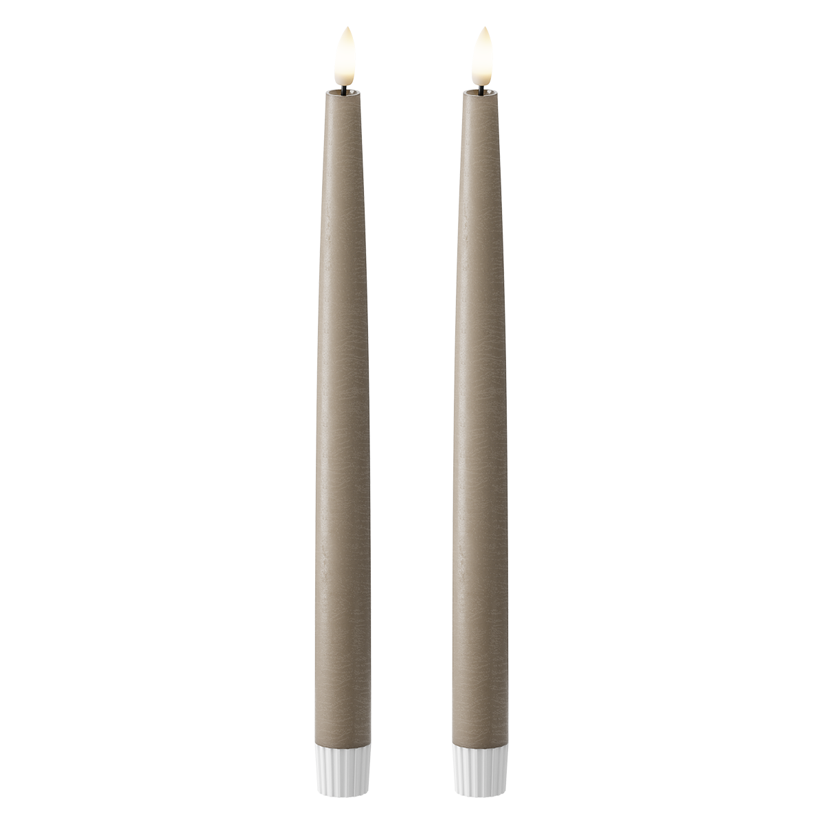 Mocca Taper Candle Shiny Pool 29cm (2pcs.)