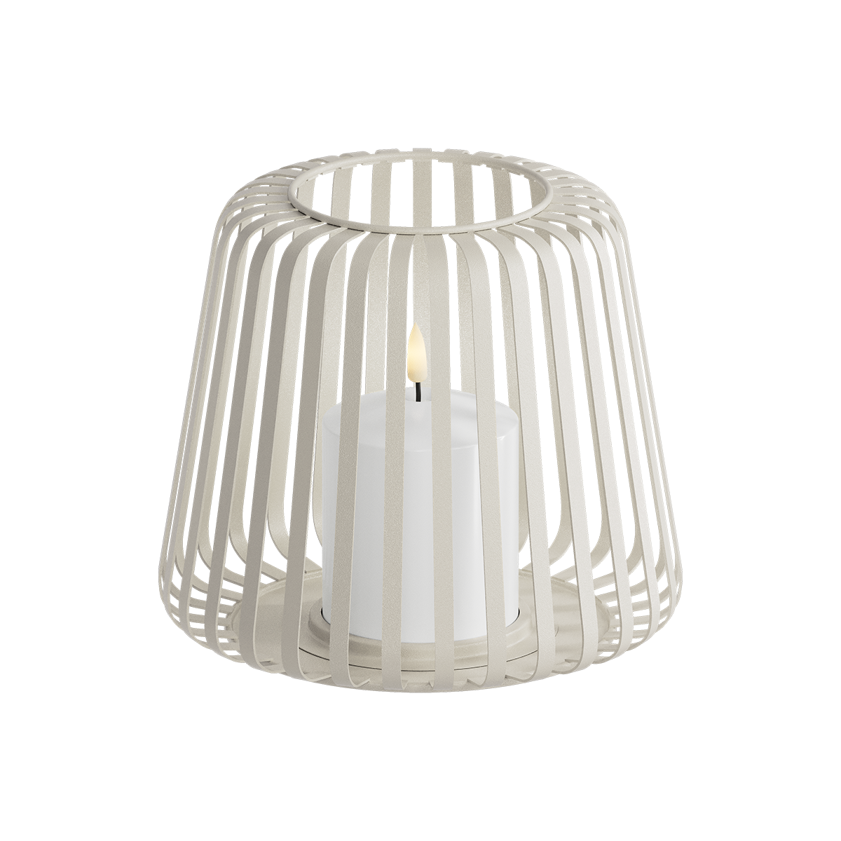 Sand Metal Lantern With LED Candle 20*17cm