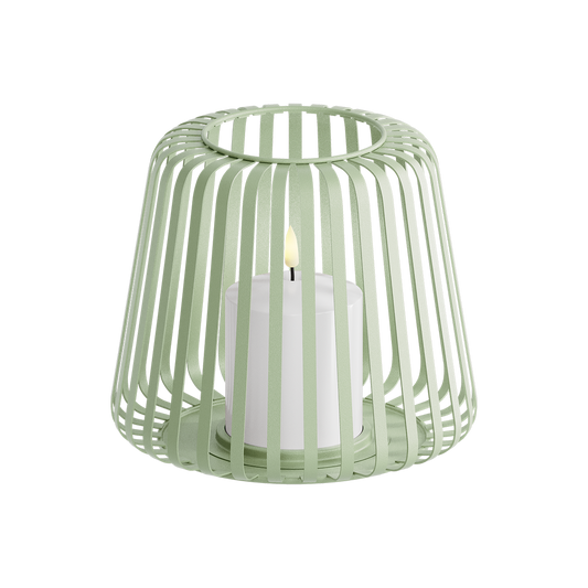 Grøn Metal Lanterne Med LED Lys 20*17cm