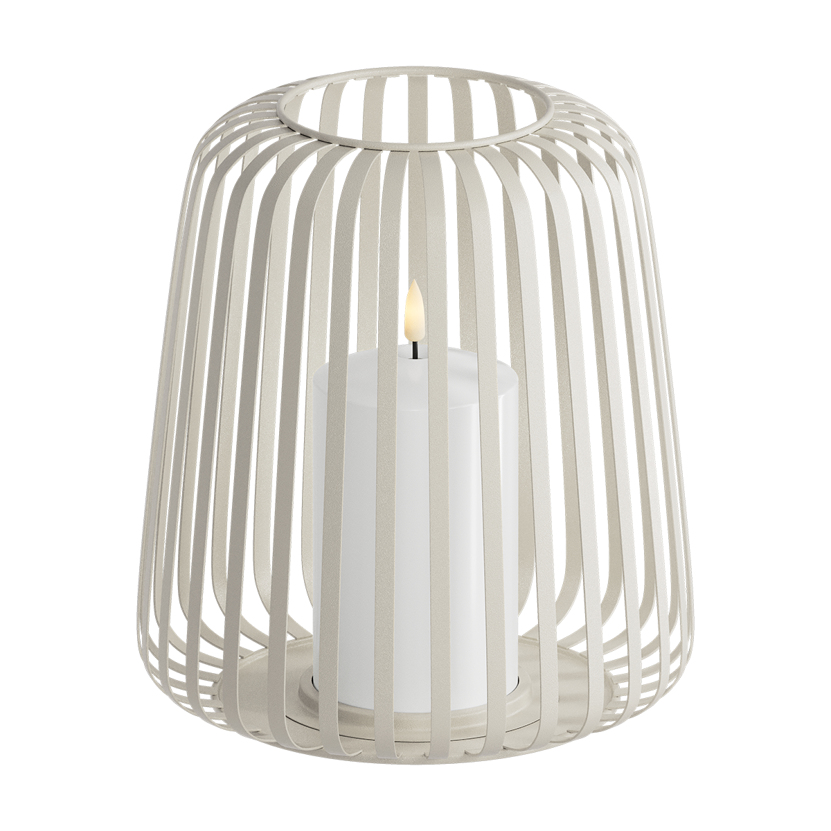 Sand Metal Lantern With LED Candle 20*22cm