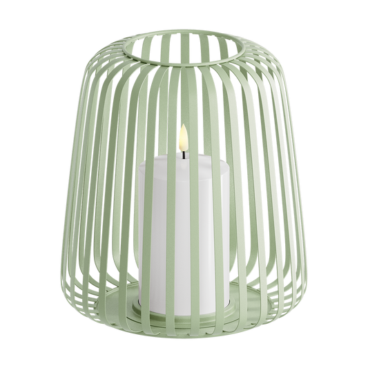 Grøn Metal Lanterne Med LED Lys 20*22cm