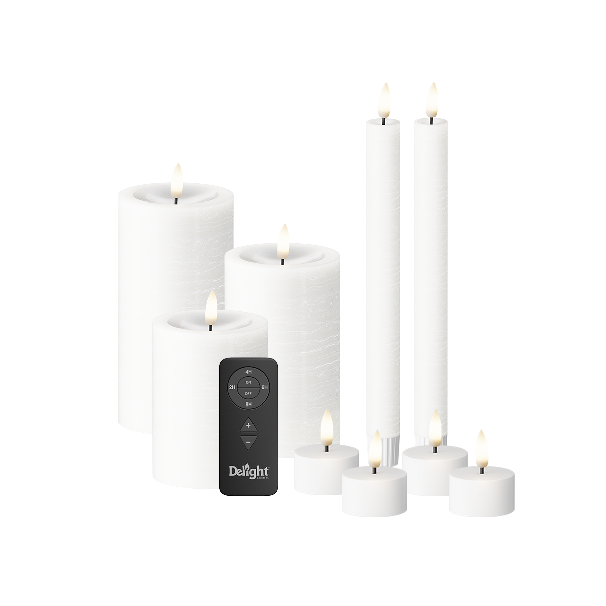 White Pillar Candle Giftbox (9pcs.)