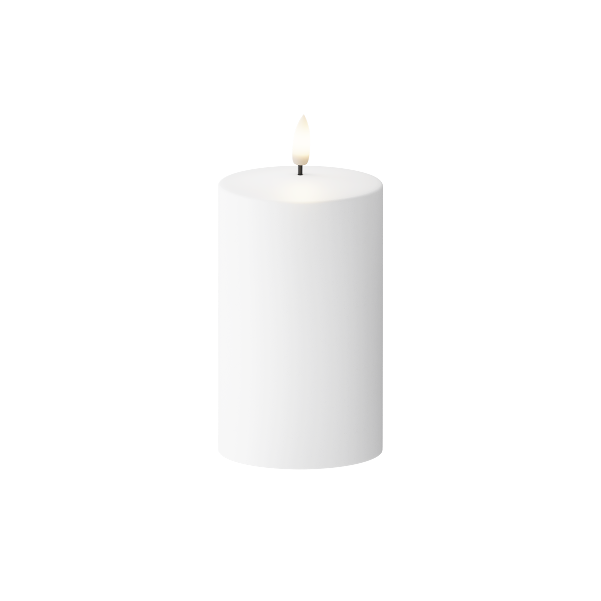 White Solar Outdoor Plastic Candle Flat