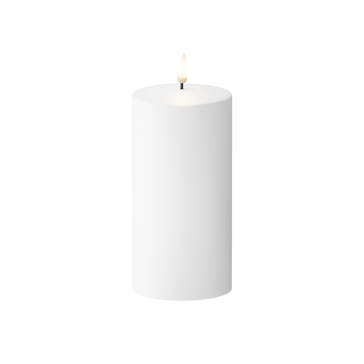 White Solar Outdoor Plastic Candle Flat