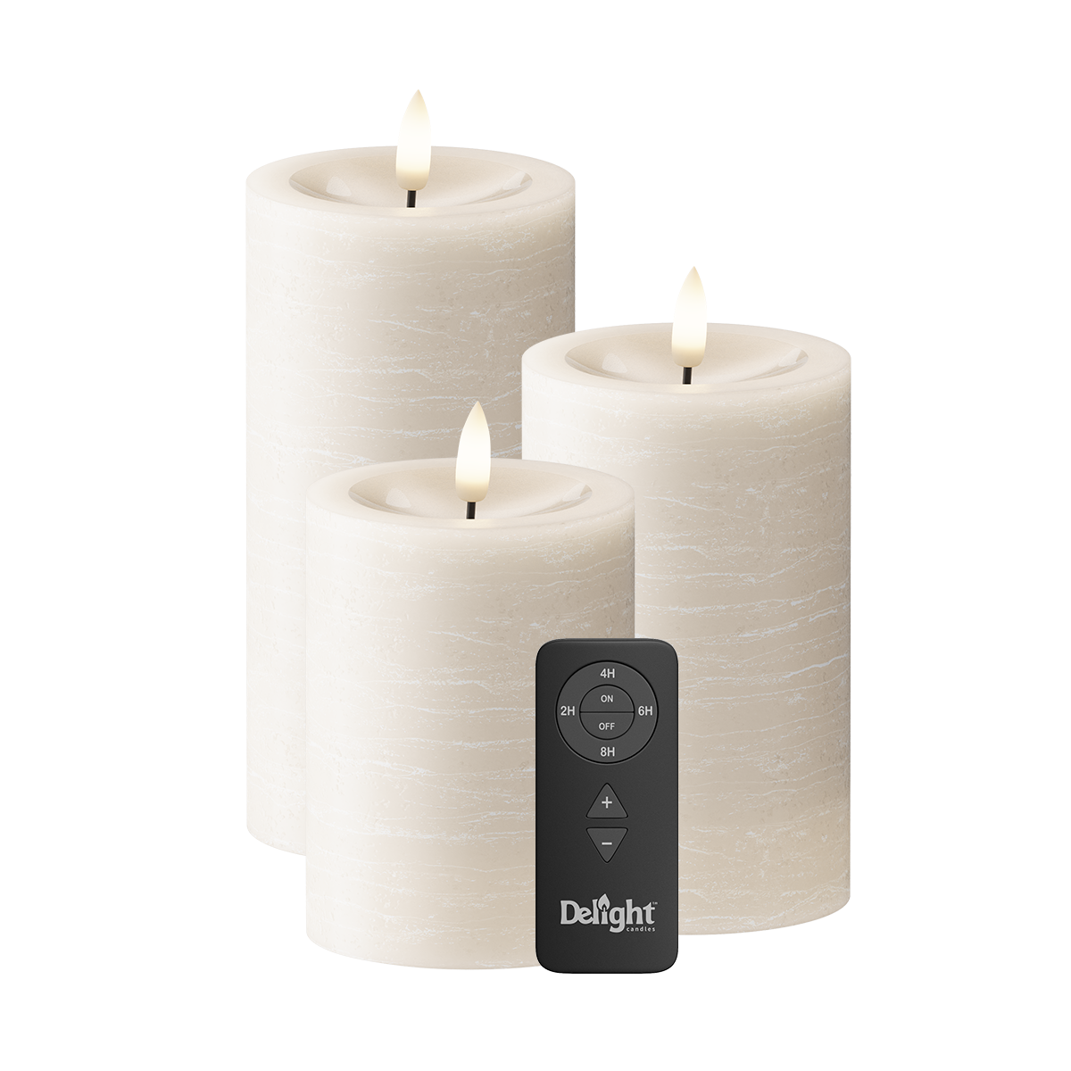 Ivory Pillar Candle Giftbox Shiny Pool (3pcs.)