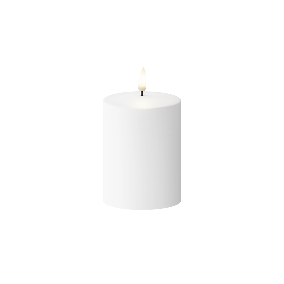 White Solar Outdoor Plastic Candle Flat
