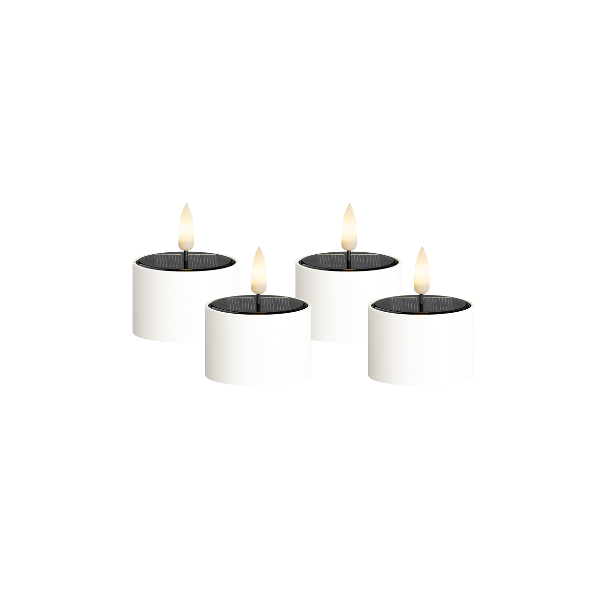 White Solar Tealight 4pcs.
