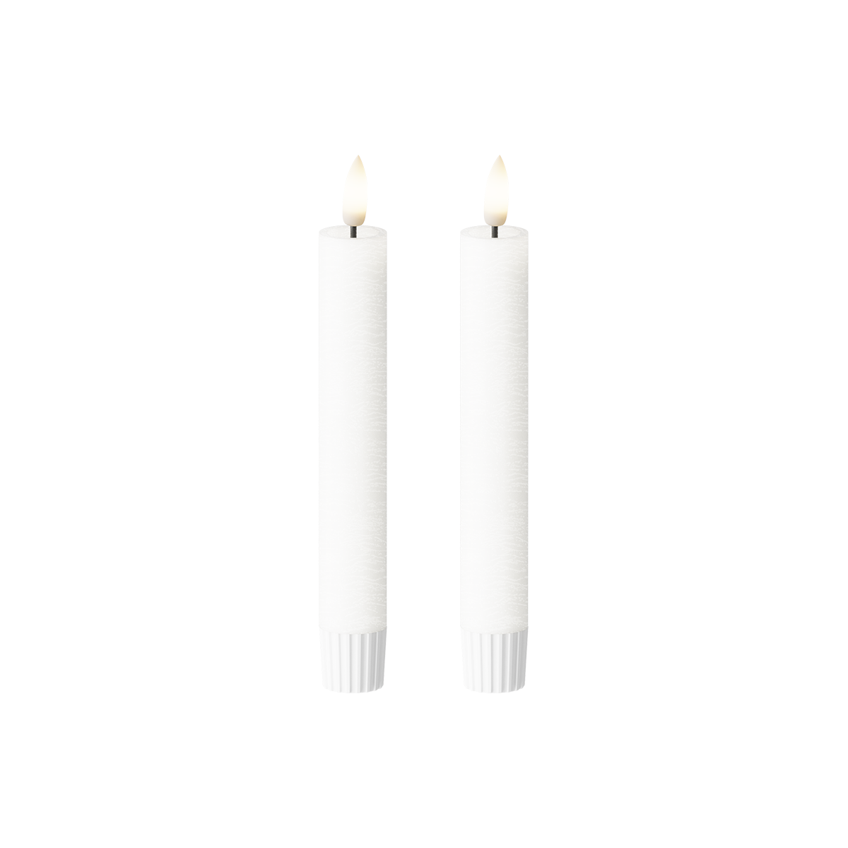 White Taper Candles 2pcs (15cm)