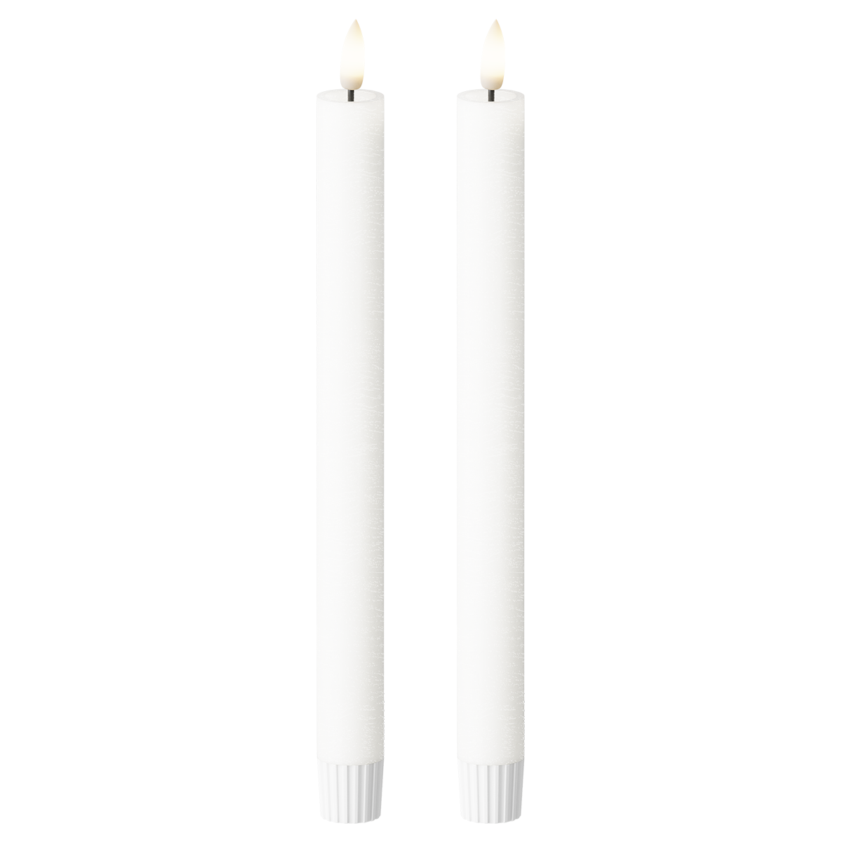 White Taper Candles 2pcs (24cm)