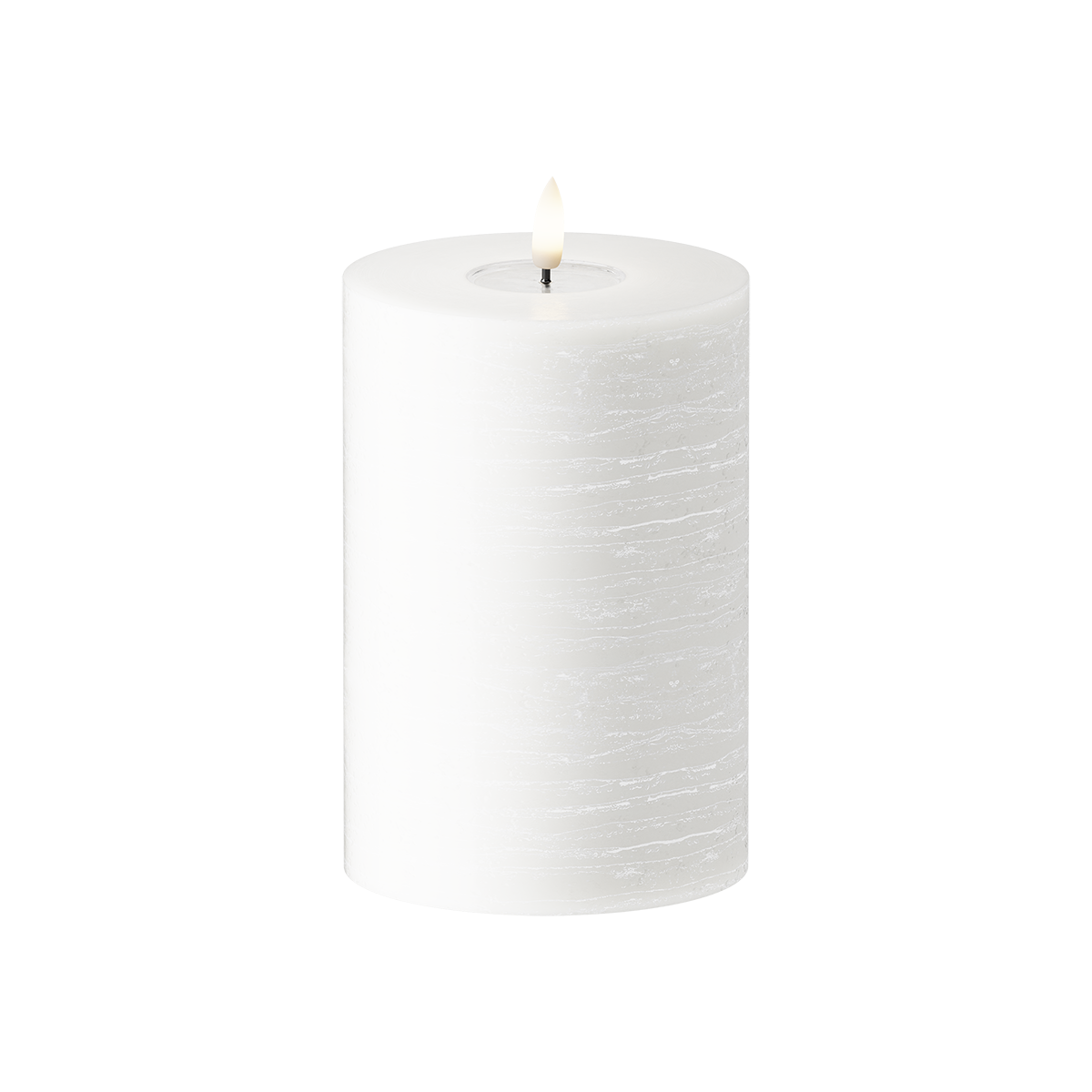 White Pillar Candle WetLook