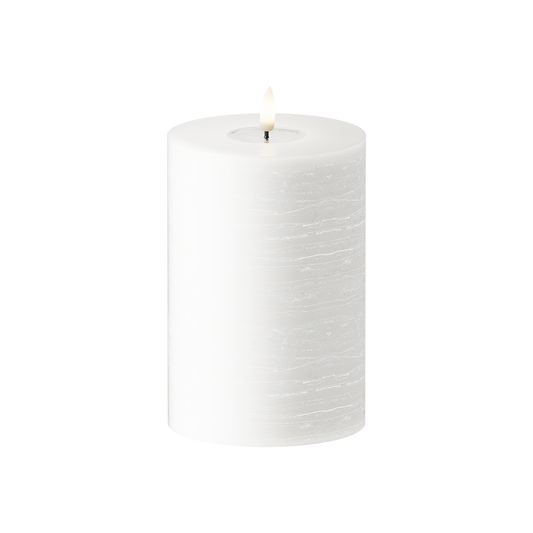 White Pillar Candle WetLook