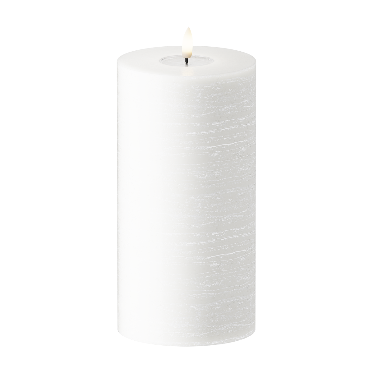 White Pillar Candle WetLook
