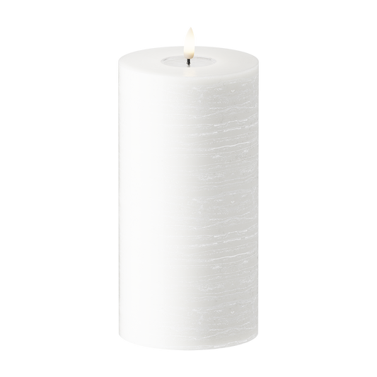White Pillar Candle WetLook