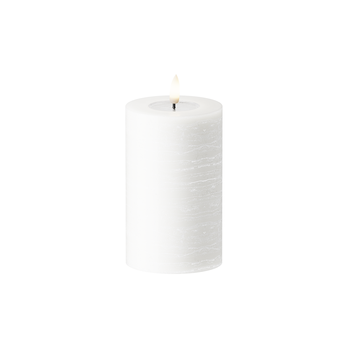White Pillar Candle WetLook