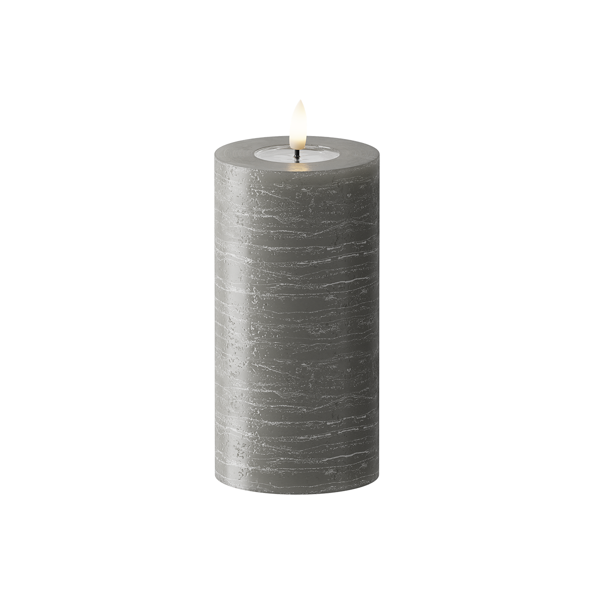Dark Grey Pillar Candle WetLook