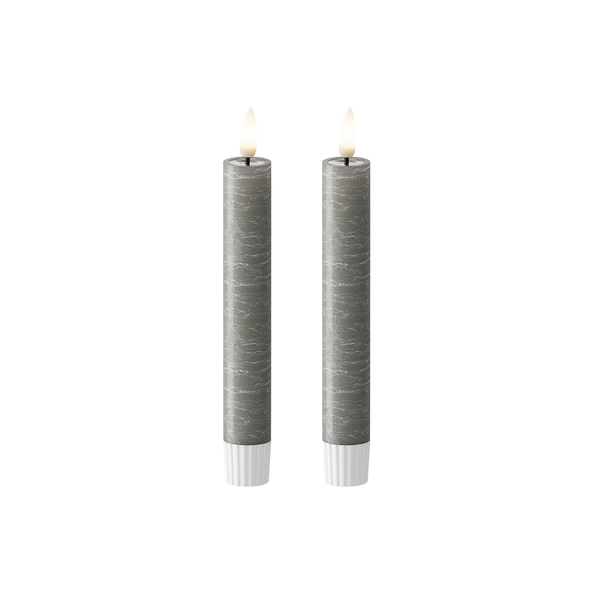 Dark Grey Taper Candle 2pcs,WetLook