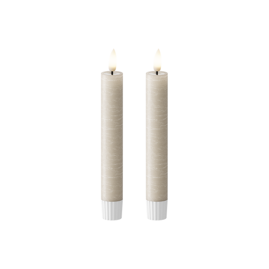 Sand Taper Candle 2stk, WetLook