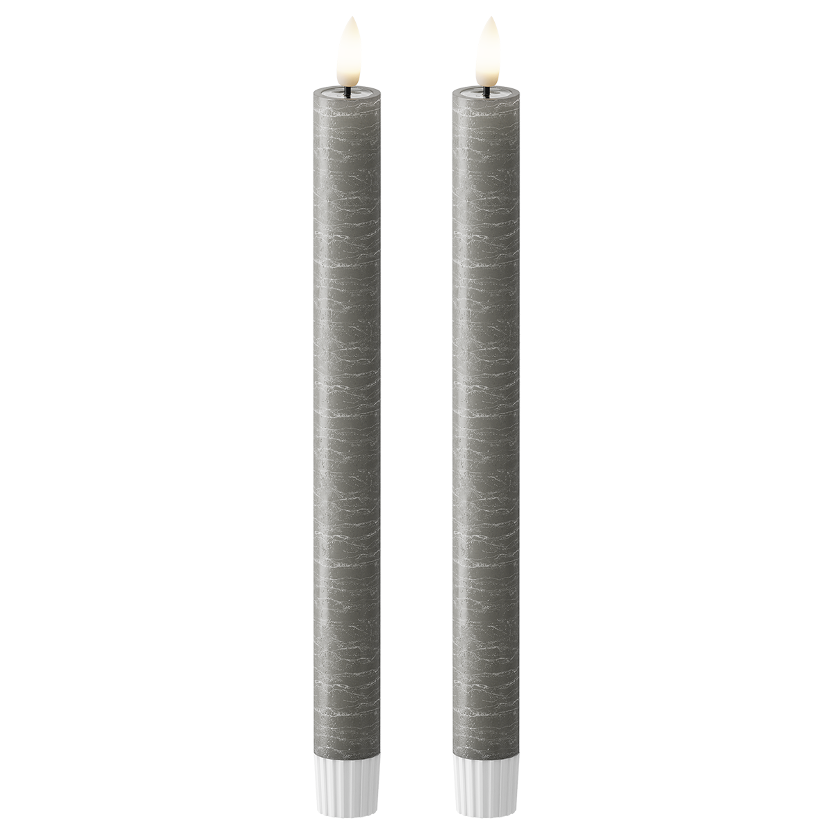 Dark Grey Taper Candle 2pcs,WetLook