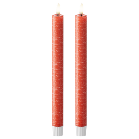 Red Taper Candle 2stk, WetLook