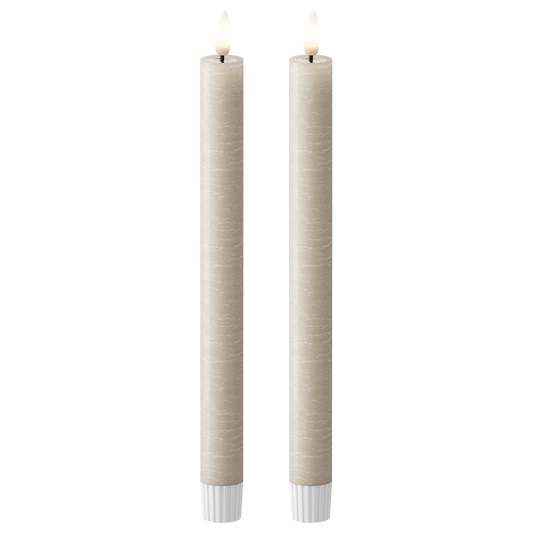 Sand Taper Candle 2stk, WetLook