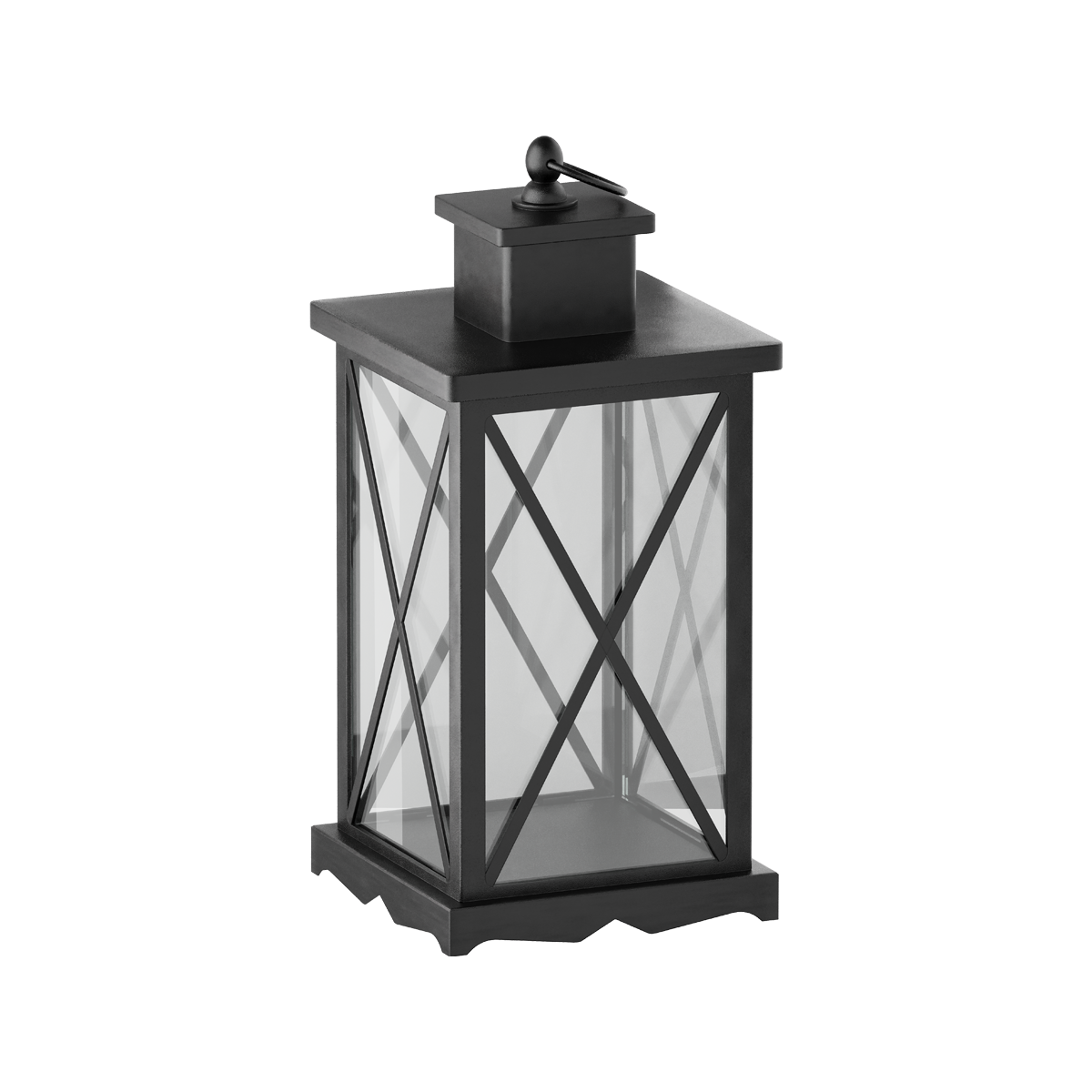 Black Plastic Lantern 14*29.5