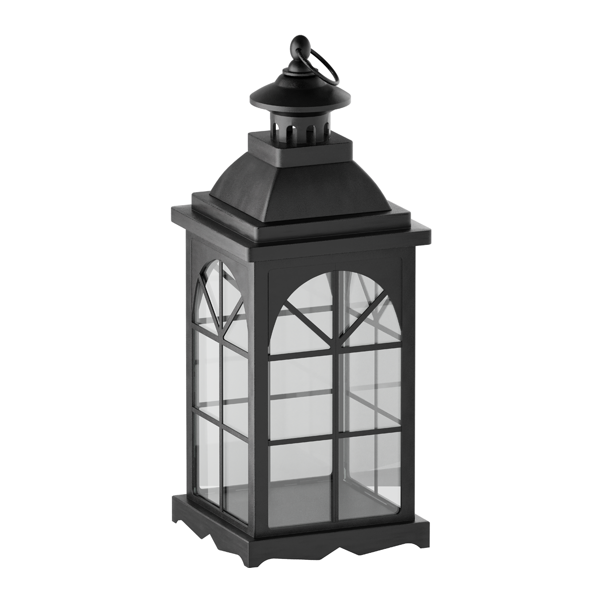 Black Plastic Lantern 13.5*34