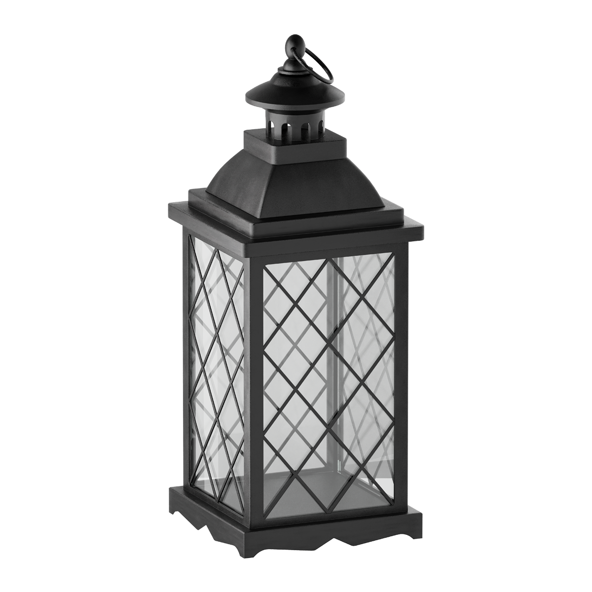 Black Plastic Lantern 13.5*34